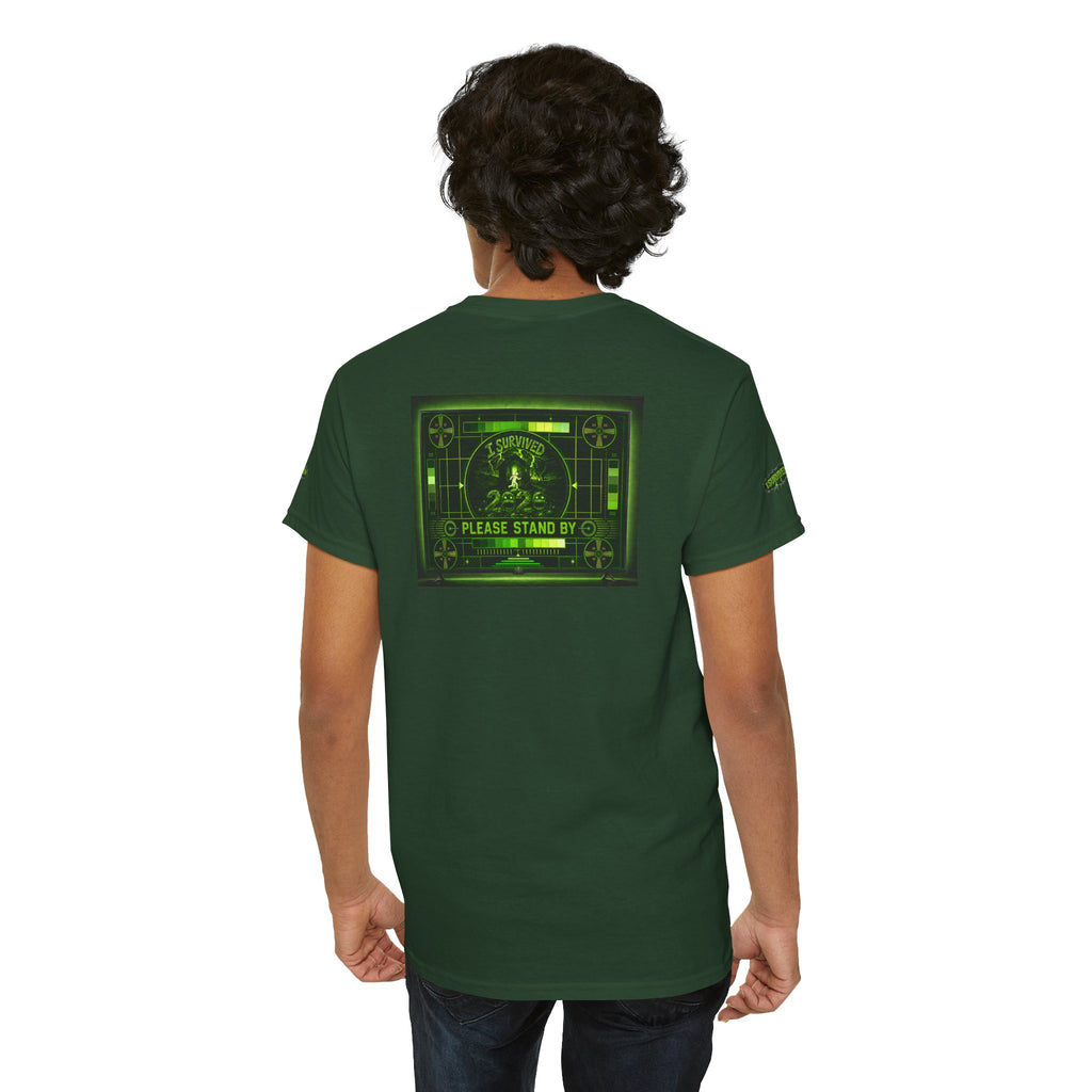 I Survived 2020 — "Please Stand By" Test Pattern Toxic Signal Tee Special Edition Summer Premiere Unisex Heavy Cotton Tee