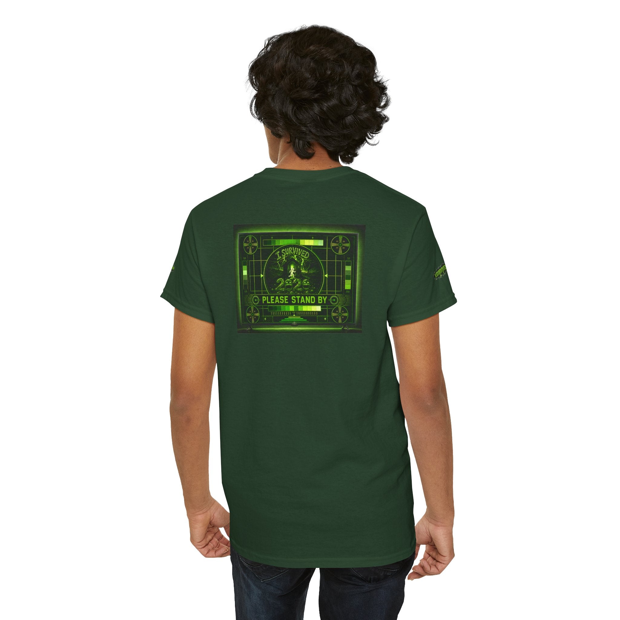 I Survived 2020 — "Please Stand By" Test Pattern Toxic Signal Tee Special Edition Summer Premiere Unisex Heavy Cotton Tee