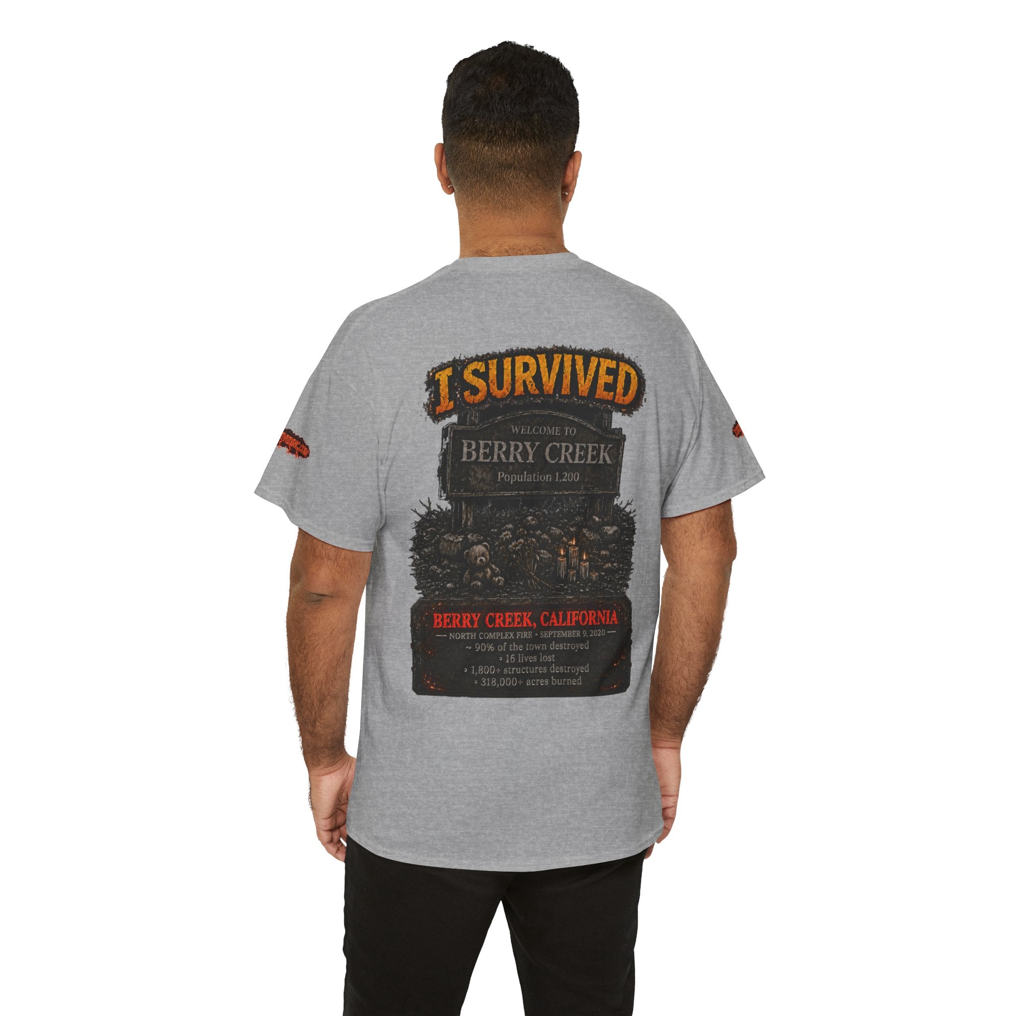 I Survived 2020 — Director's Cut S2:E1 "Berry Creek" | Wildfire Edition Memorial Unisex Heavy Cotton Tee (SPECIAL EDITION)