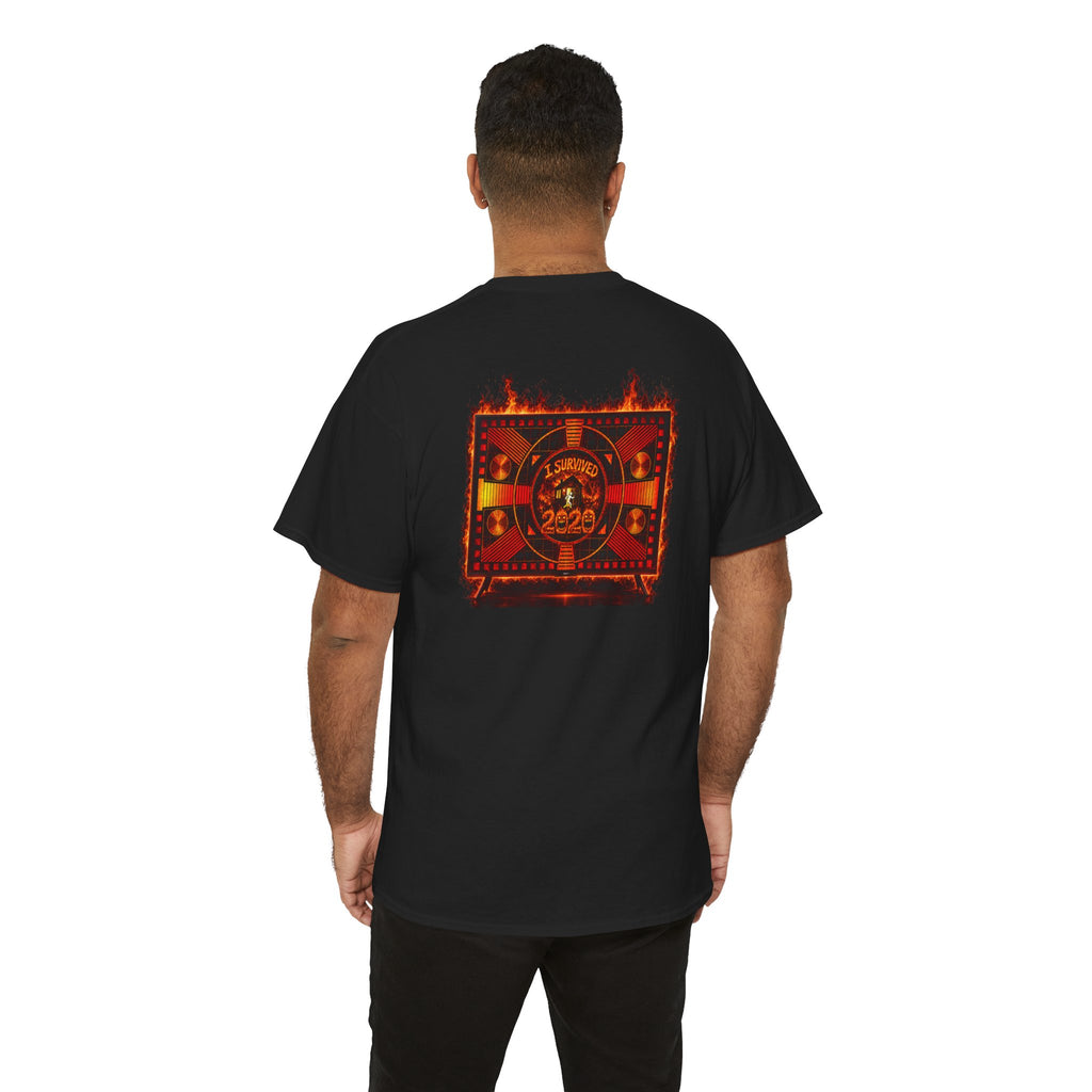 I Survived 2020 — "Please Stand By" Test Pattern Tee Wildfire Signal Edition Summer Premiere Unisex Heavy Cotton Tee