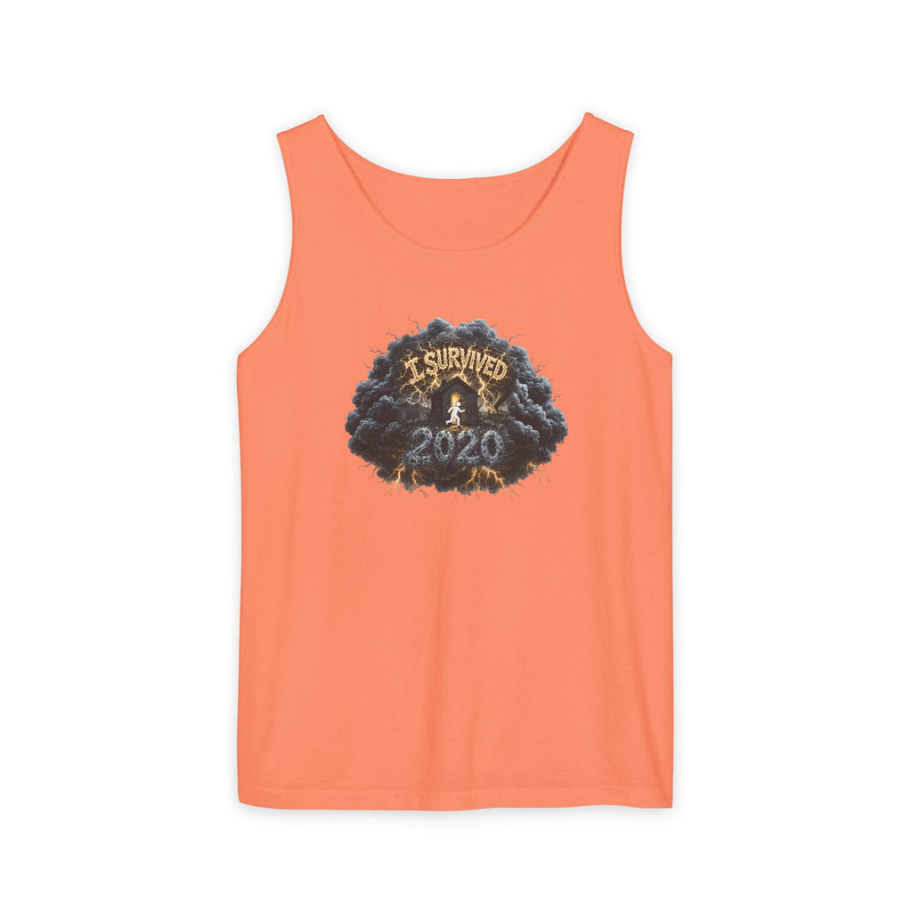 I Survived 2020 — Original PILOT Design: Director's Cut Unisex Garment-Dyed Tank Top
