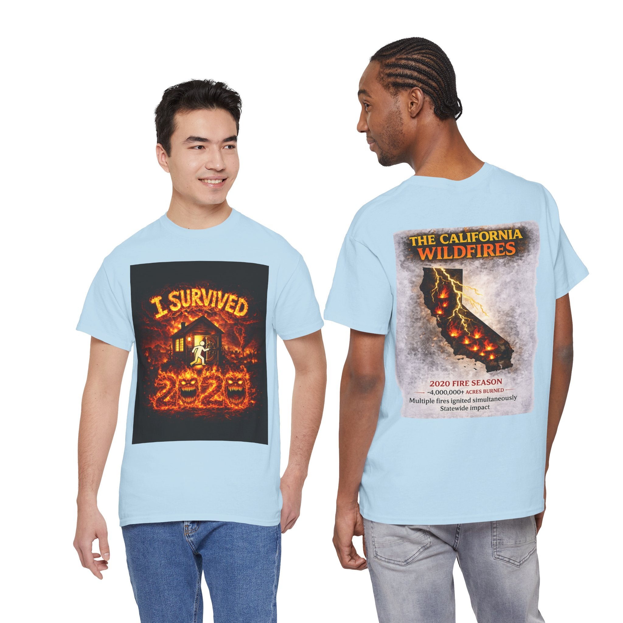 I Survived 2020 — WILDFIRES S2:E3: "The California Wildfires" Unisex Heavy Cotton Tee