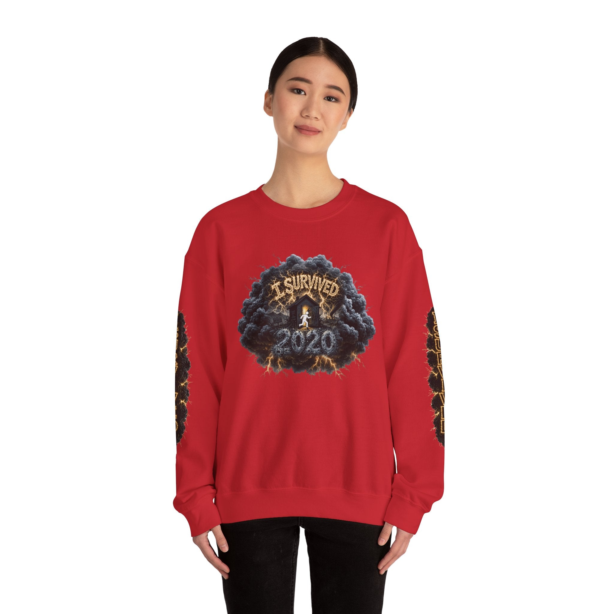 I Survived 2020 — Director's Cut Original Design Teaser Tee | Season 1 Premiere Drop Unisex Heavy Blend™ Crewneck Sweatshirt (SPECIAL EDITION)