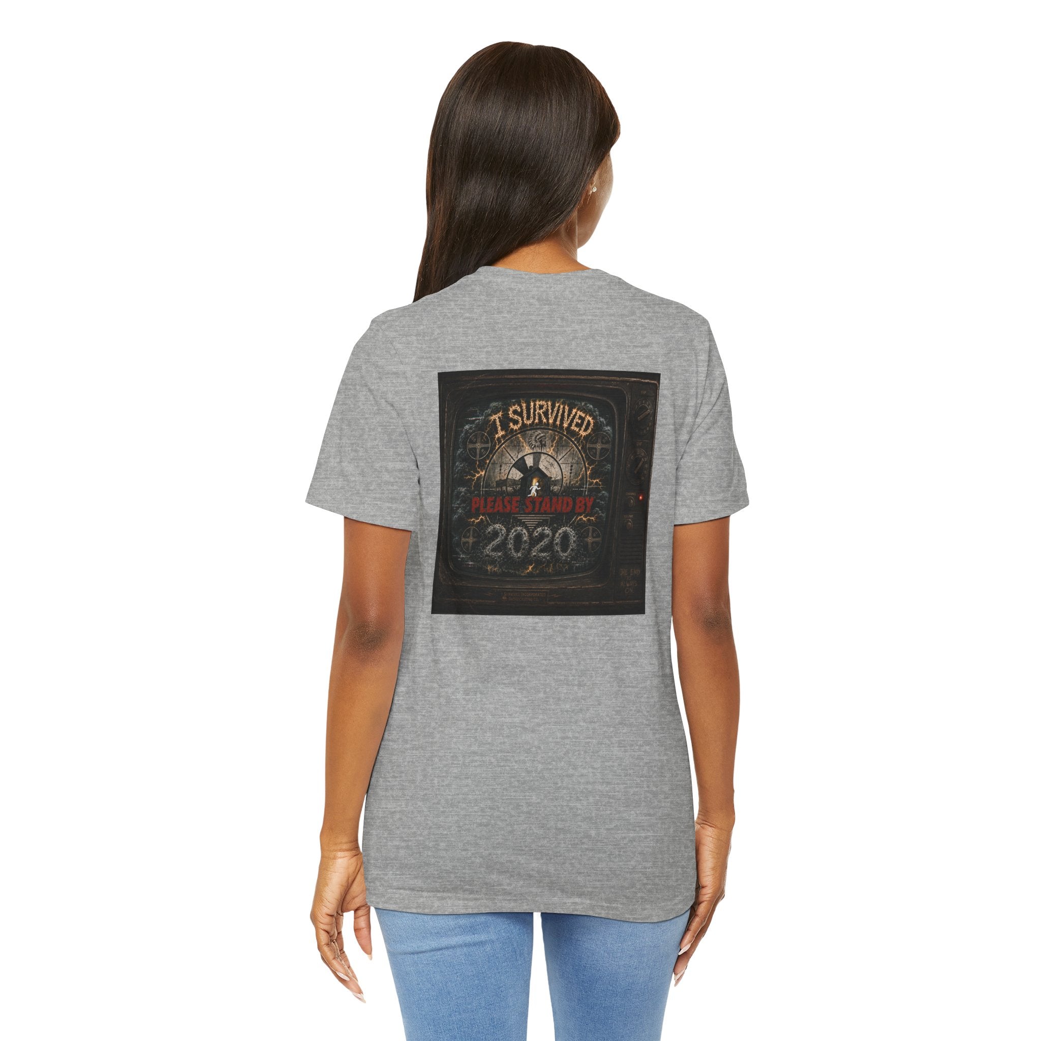 I Survived 2020 — "Please Stand By" Test Pattern Tee Summer Premier Unisex Jersey Short Sleeve Tee
