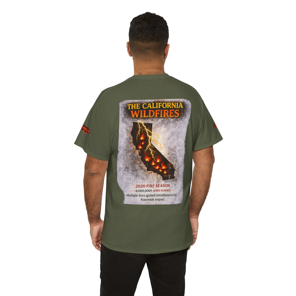 I Survived 2020 — Director's Cut S2:E3 "The California Wildfires" | Wildfire Edition Memorial Unisex Heavy Cotton Tee (SPECIAL EDITION)
