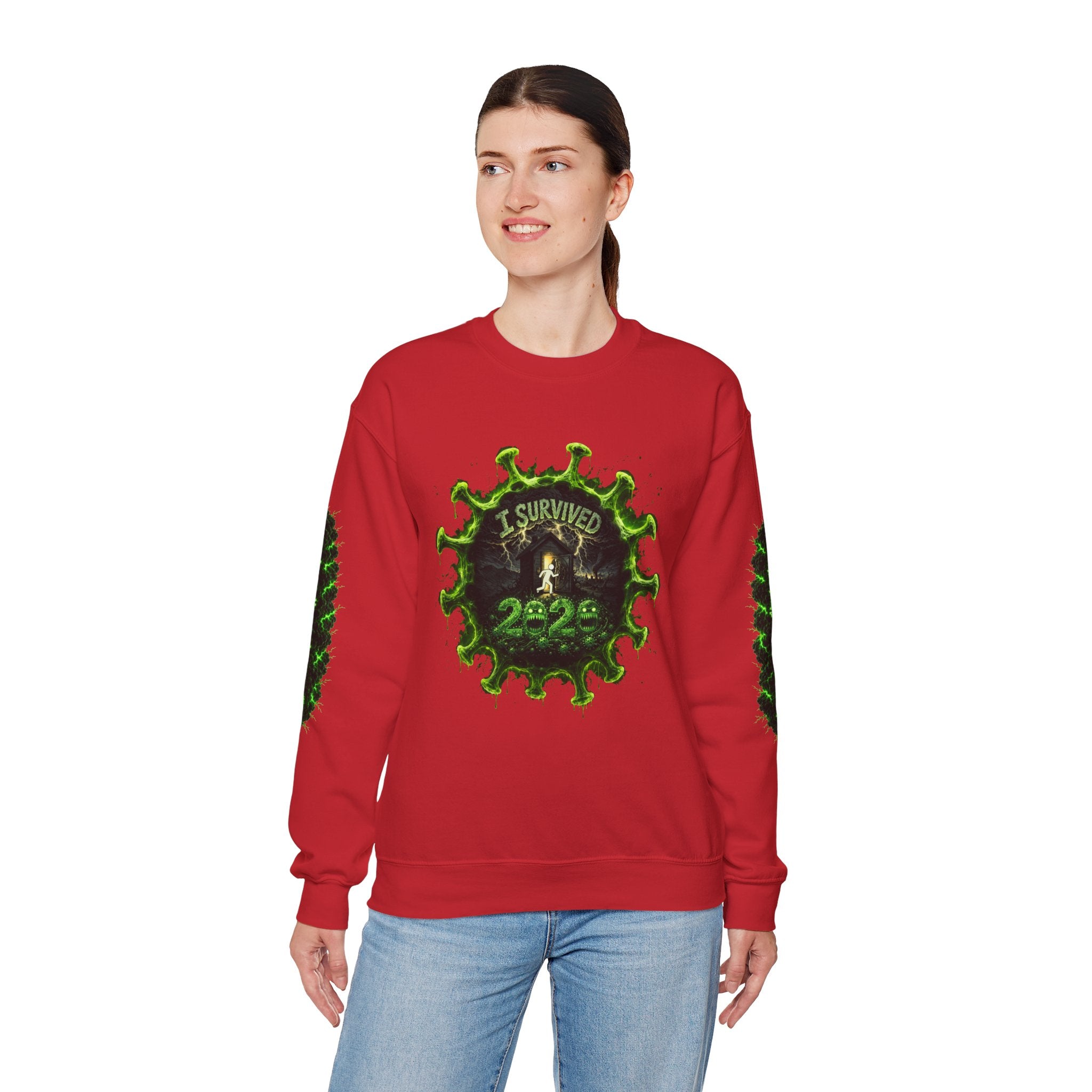I Survived 2020 — Director's Cut S1:E5 "Delivery Doomsday" | Pandemic Edition Unisex Heavy Blend™ Crewneck Sweatshirt