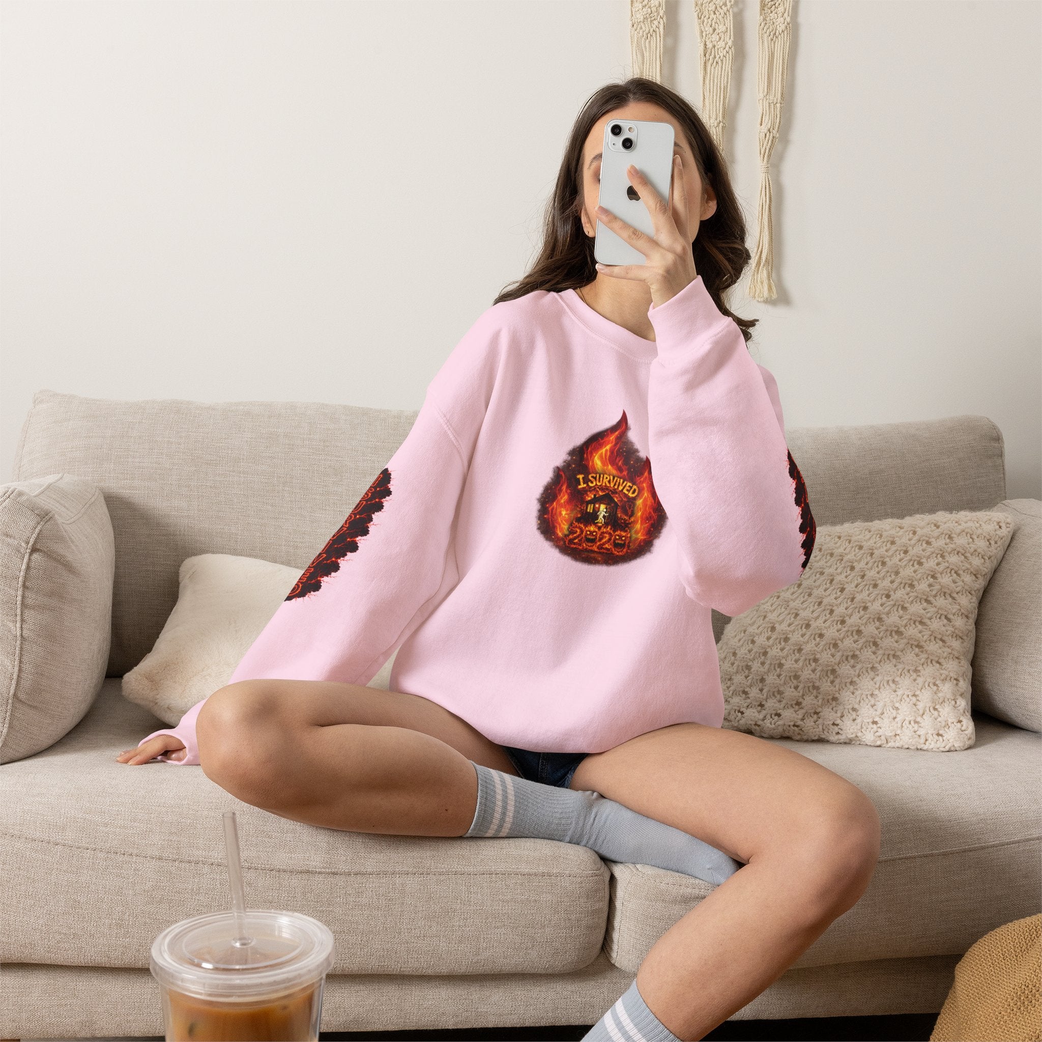 I Survived 2020 — WILDFIRES S2:E4: Director's Cut "Western U.S. Wildfire Season" Memorial Unisex Heavy Blend™ Crewneck Sweatshirt