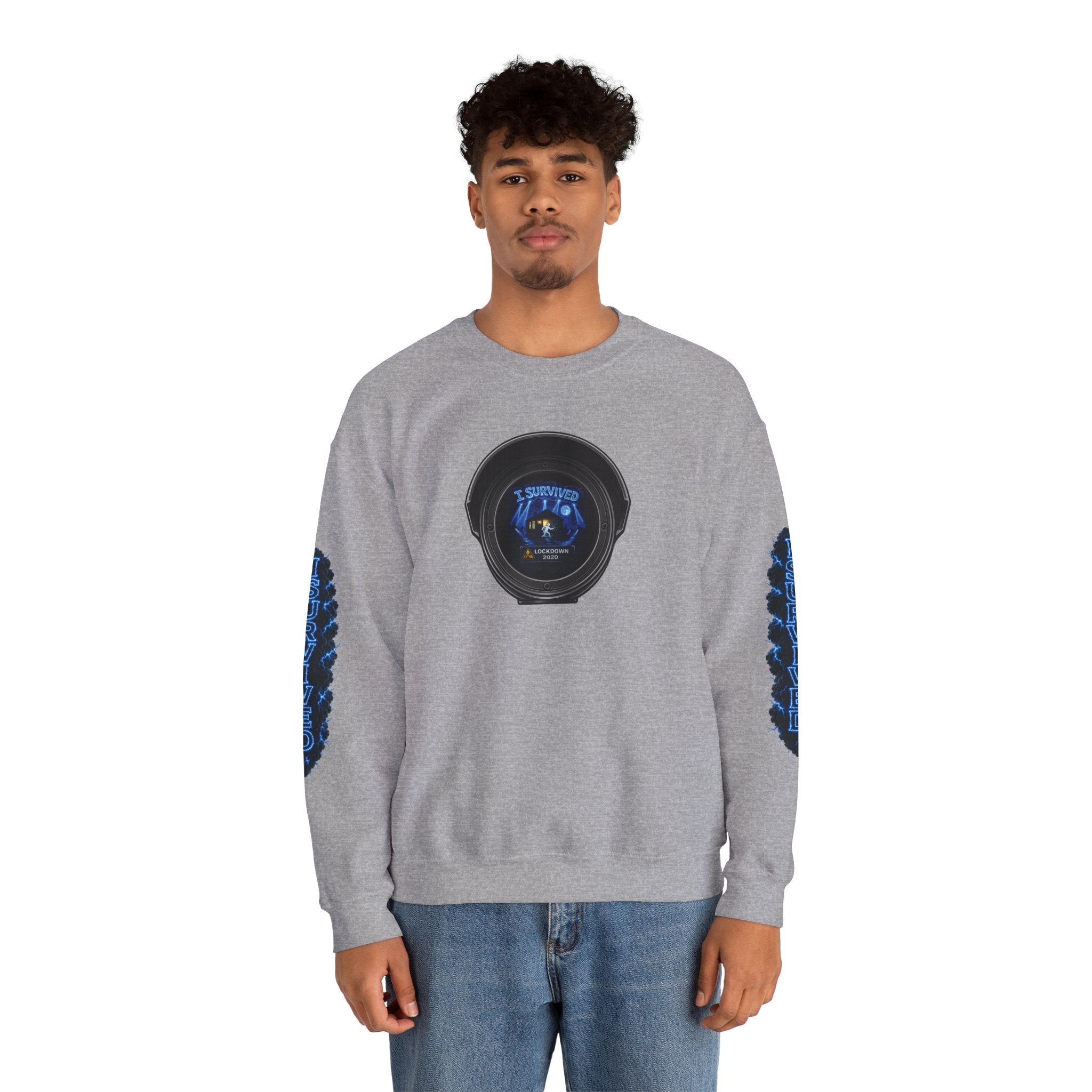 I Survived 2020 — LOCKDOWN S3:E4: Director's Cut "Working From Home" Unisex Heavy Blend™ Crewneck Sweatshirt