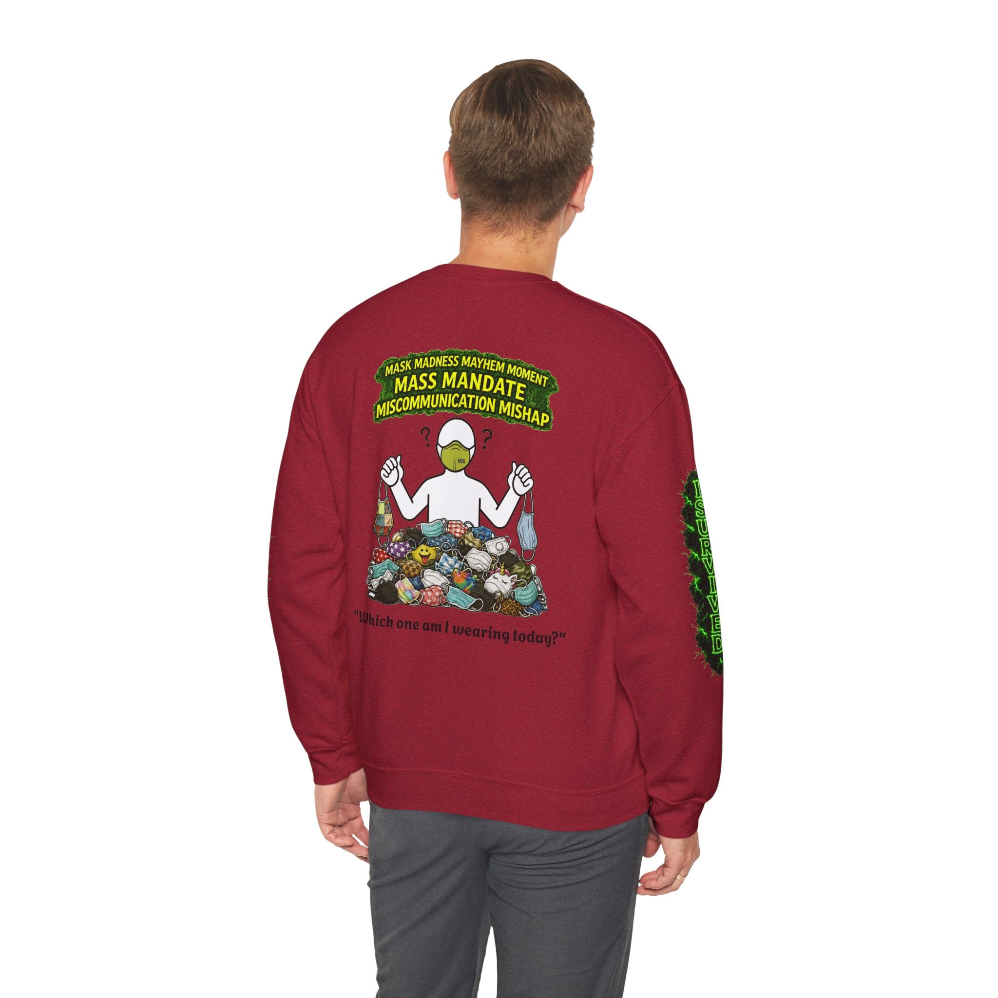 I Survived 2020 — PANDEMIC S1:E4: Director's Cut "Mask Madness" Unisex Heavy Blend™ Crewneck Sweatshirt