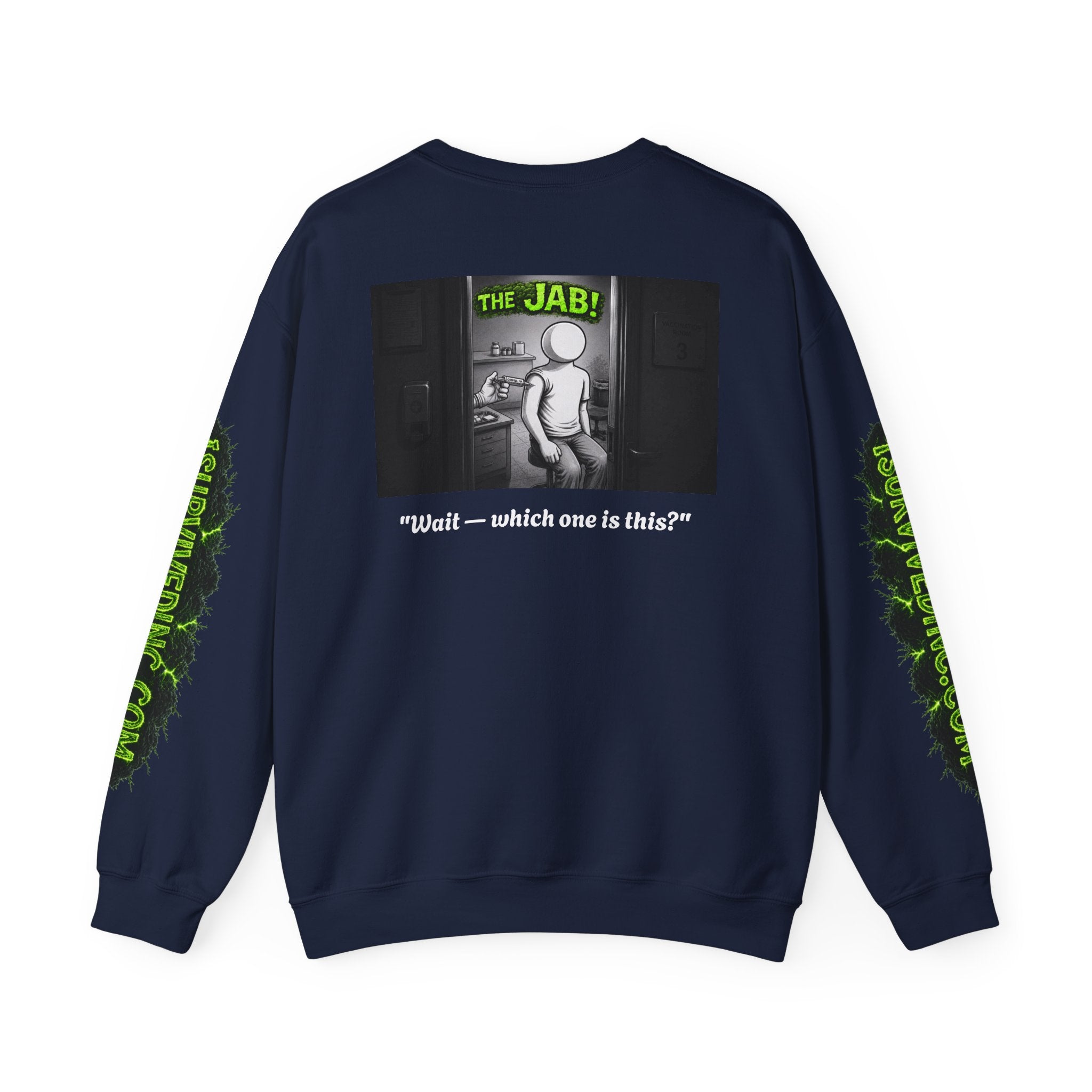 I Survived 2020 — S1:E3 "The Jab!" | Pandemic Edition Unisex Heavy Blend™ Crewneck Sweatshirt