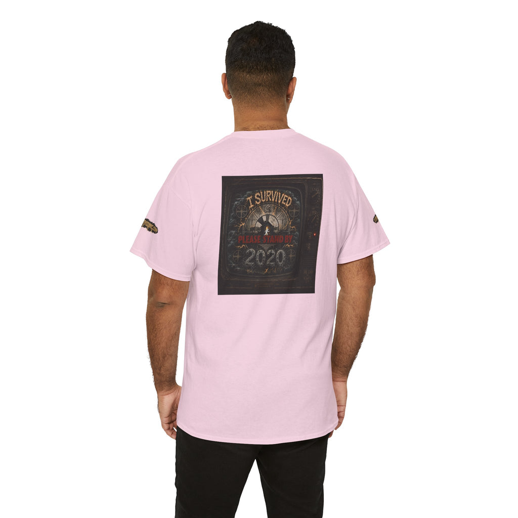 I Survived 2020 — "Please Stand By" Test Pattern Tee Special Edition Summer Premier Unisex Heavy Cotton Tee