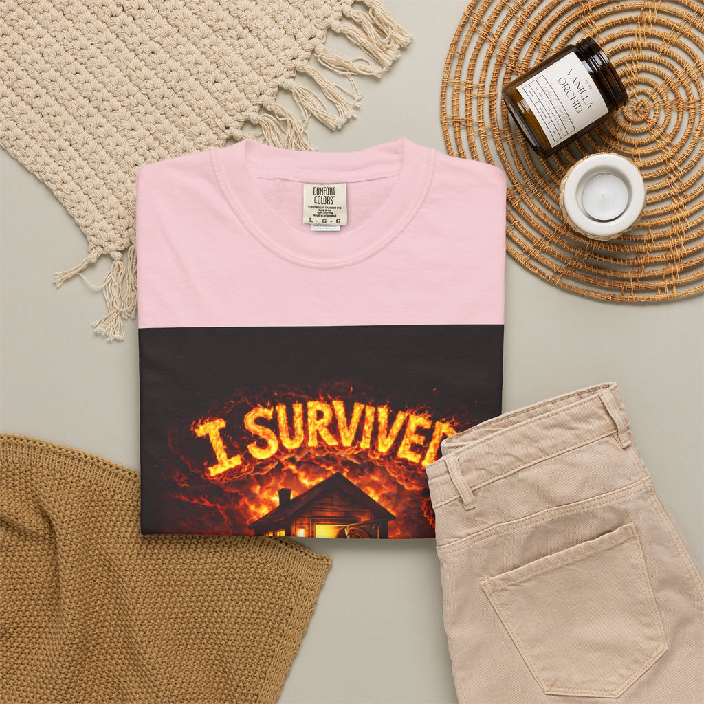 I Survived 2020 — WILDFIRES S2:E3 "The California Wildfires" Memorial Unisex Garment-Dyed T-shirt