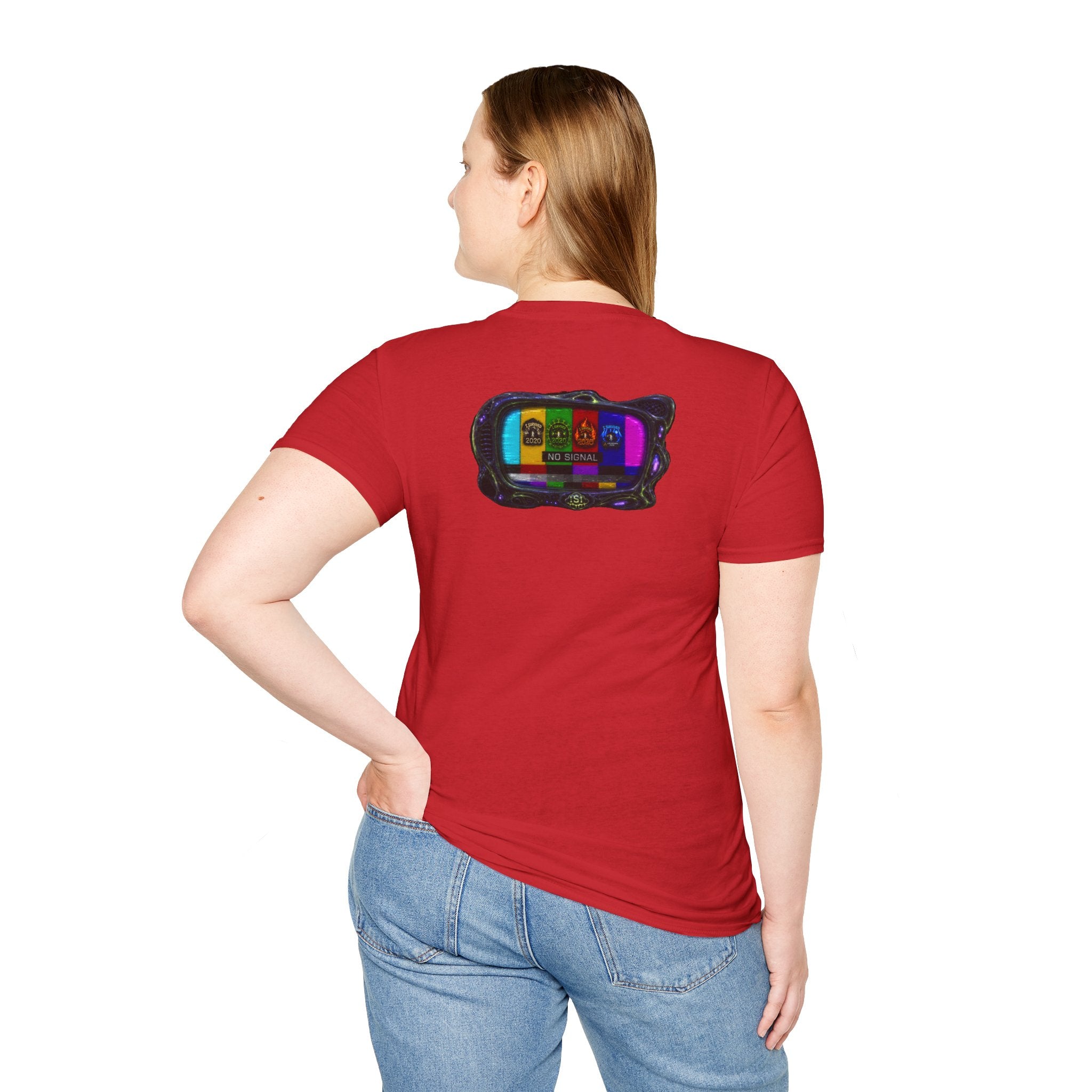 I Survived 2020 — "No Signal" Test Pattern Tee Alien Broadcast Finale Summer Premiere Unisex Softstyle T-Shirt