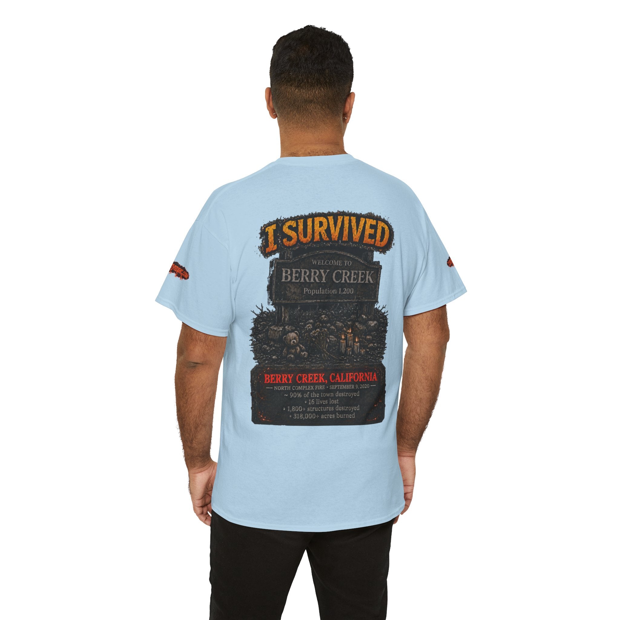 I Survived 2020 — Director's Cut S2:E1 "Berry Creek" | Wildfire Edition Memorial Unisex Heavy Cotton Tee (SPECIAL EDITION)