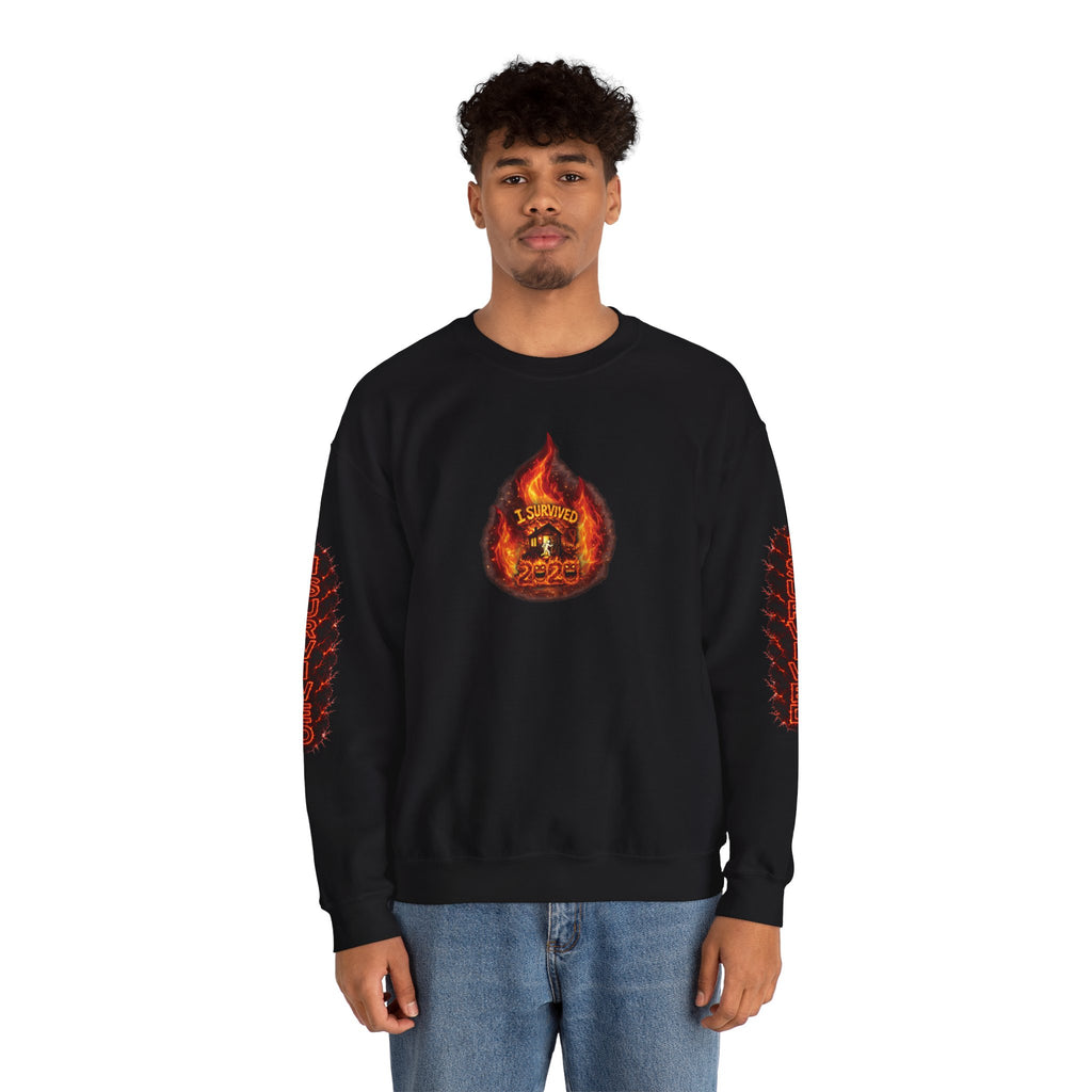 I Survived 2020 — WILDFIRES S2:E1: Director's Cut "Berry Creek" Memorial Unisex Heavy Blend™ Crewneck Sweatshirt