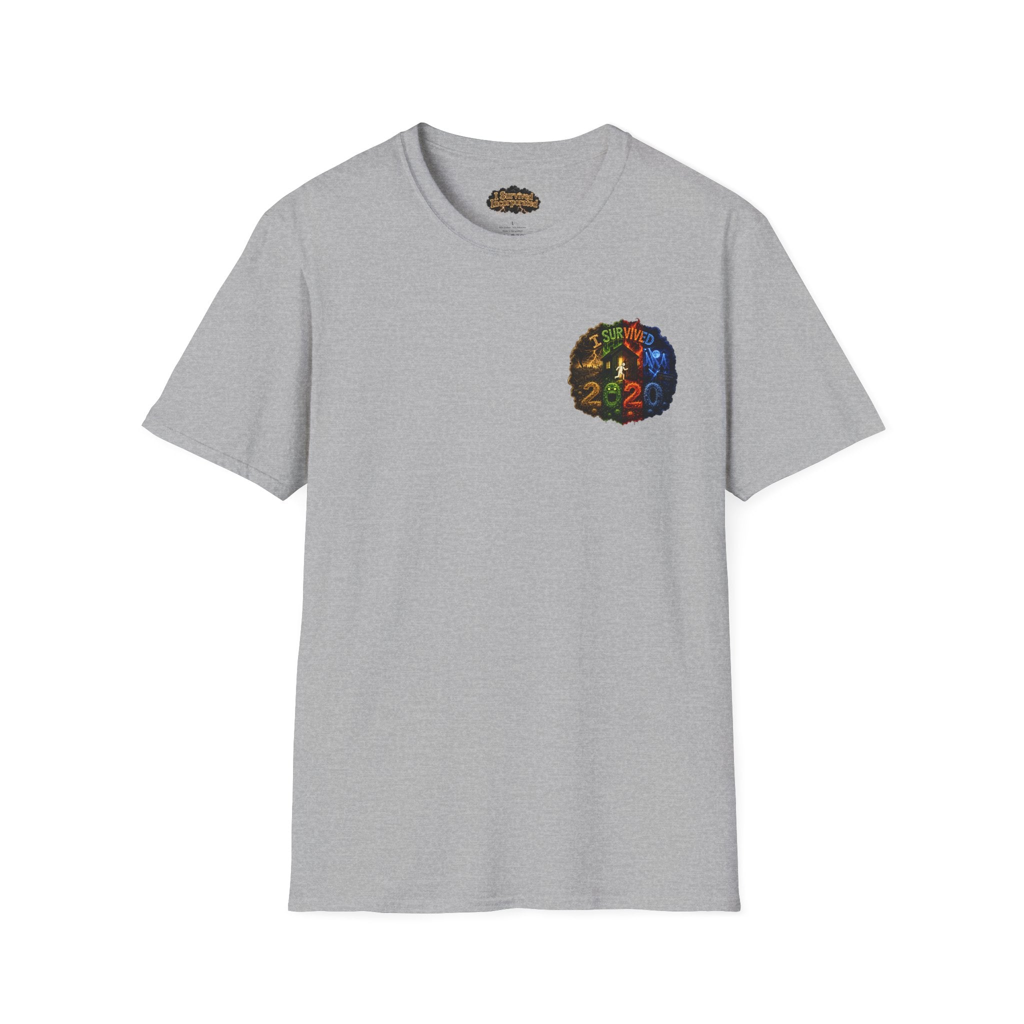 I Survived 2020 — "No Signal" Test Pattern Tee Alien Broadcast Finale Summer Premiere Unisex Softstyle T-Shirt