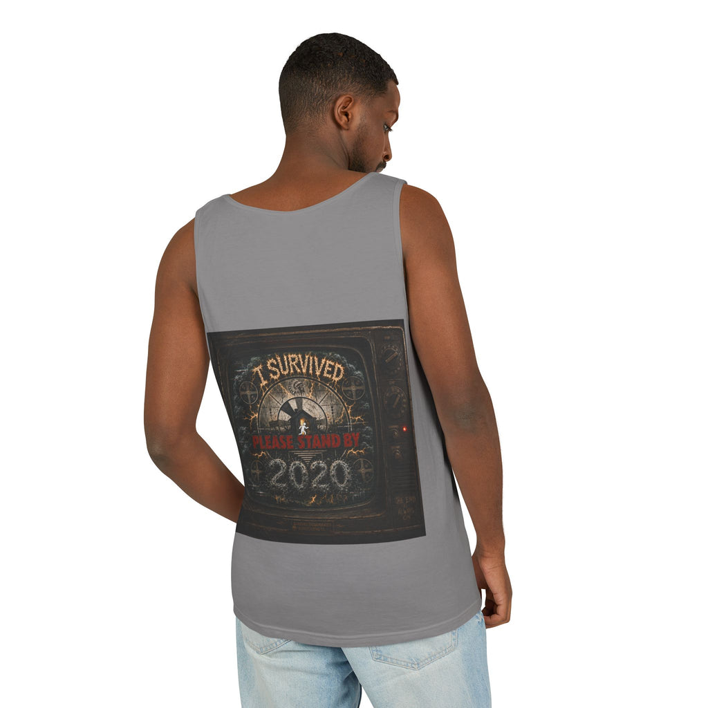 I Survived 2020 — "Please Stand By" Test Pattern Tee Summer Premier  Unisex Garment-Dyed Tank Top