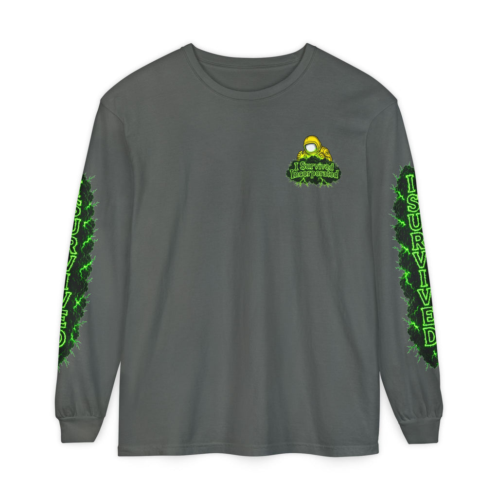 I Survived 2020 — "Please Stand By" Test Pattern Toxic Signal Tee Special Edition Summer Premiere Unisex Garment-Dyed Long Sleeve T-Shirt