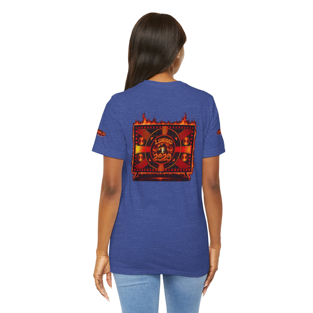 I Survived 2020 — "Please Stand By" Test Pattern Tee Wildfire Signal Special Edition Summer Premiere Unisex Jersey Short Sleeve Tee