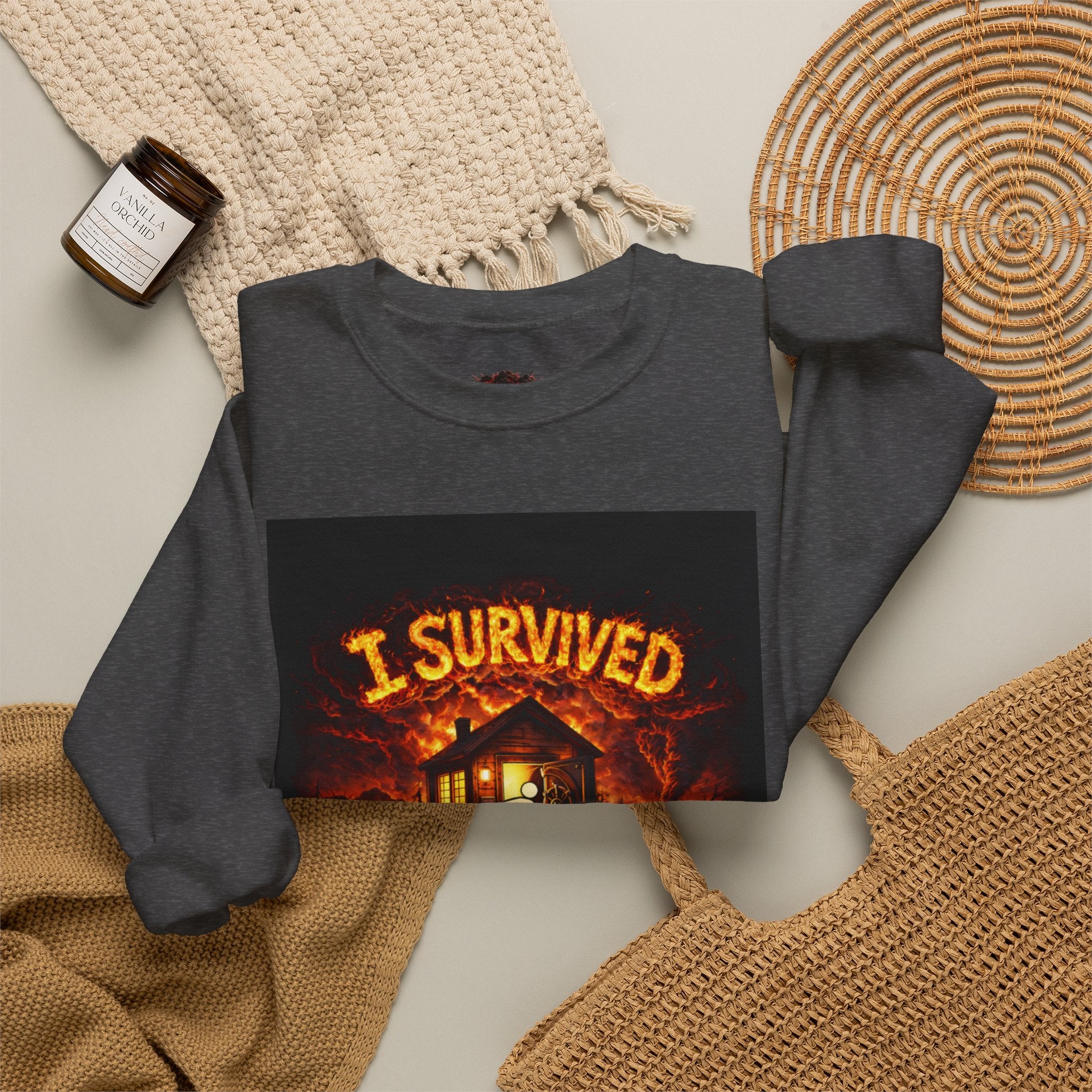 I Survived 2020 — WILDFIRES S2:E3: "The California Wildfires" Memorial Unisex Heavy Blend™ Crewneck Sweatshirt