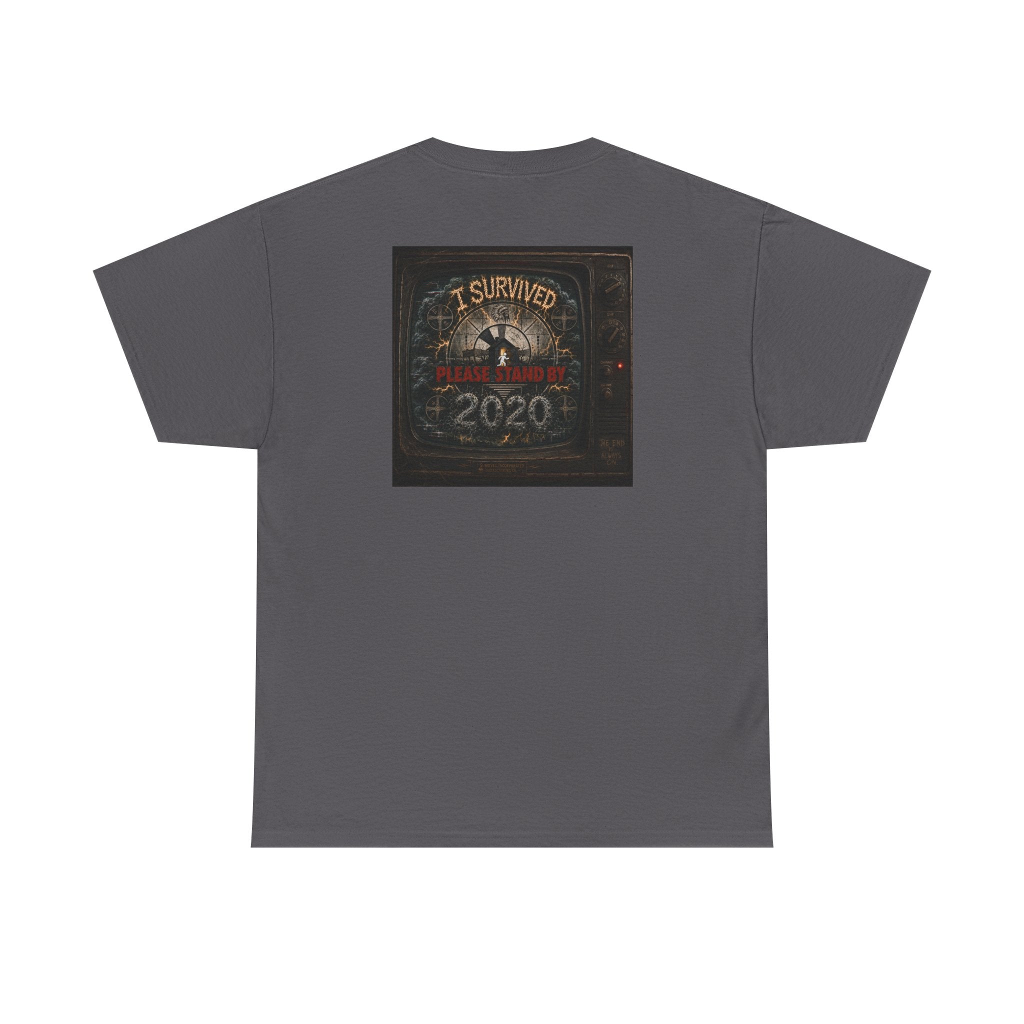 I Survived 2020 — "Please Stand By" Test Pattern Tee Summer Premier Unisex Heavy Cotton Tee