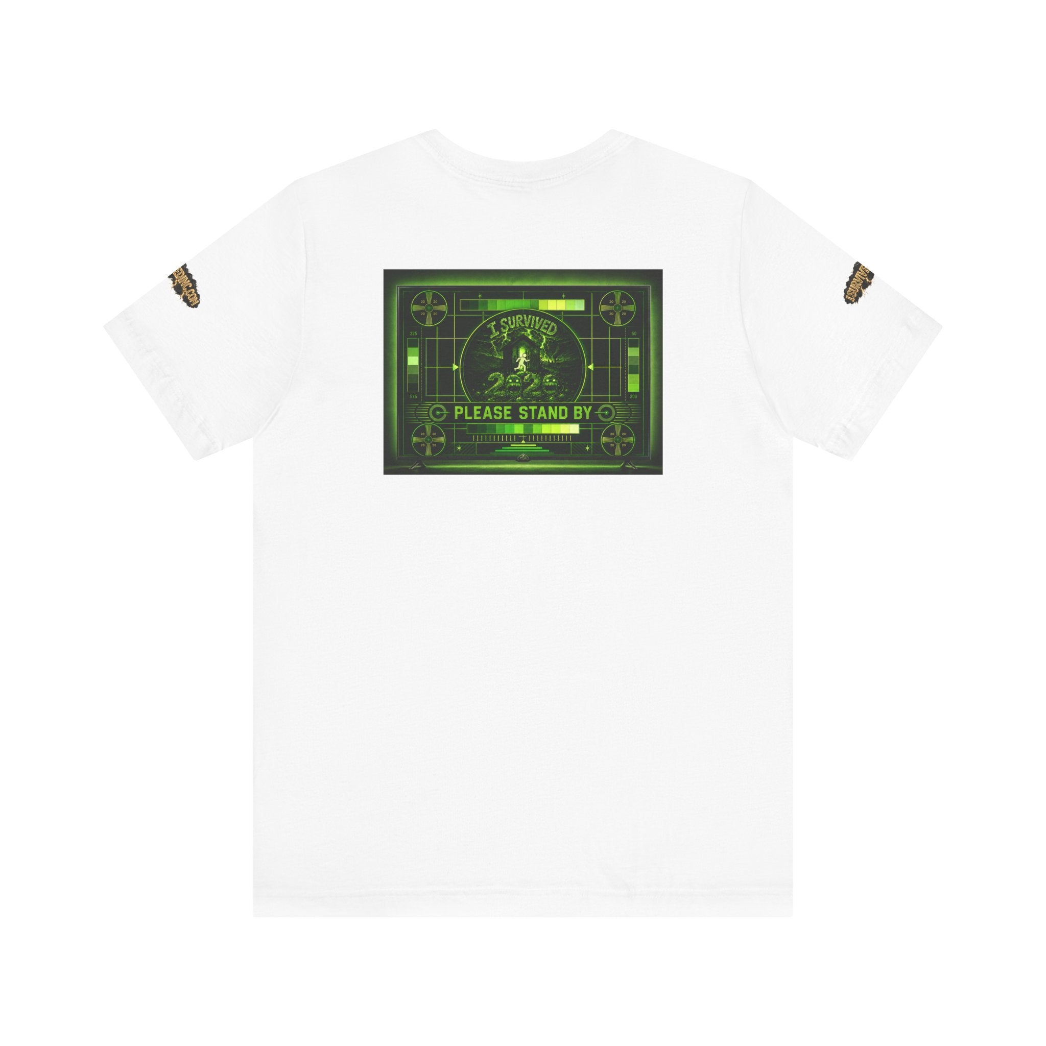 I Survived 2020 — "Please Stand By" Test Pattern Toxic Signal Tee Special Edition Summer Premiere Unisex Jersey Short Sleeve Tee