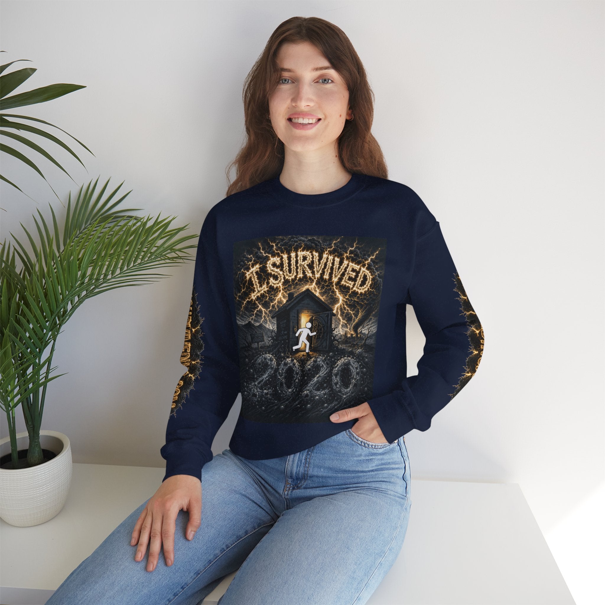 I Survived 2020 — Original PILOT Design: Special Edition Unisex Heavy Blend™ Crewneck Sweatshirt