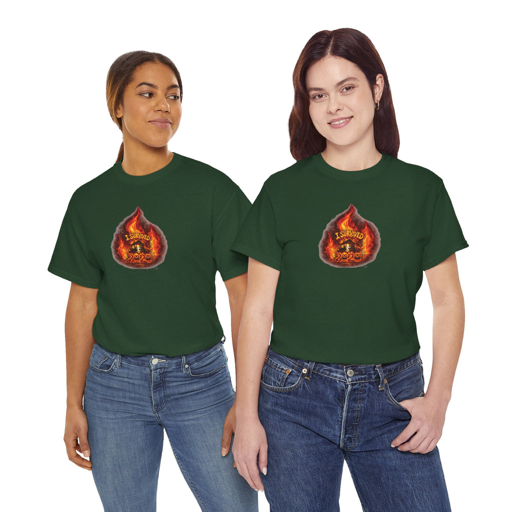 I Survived 2020 — WILDFIRES S2:E2: Director's Cut "The Bobcat Fire" Memorial Unisex Heavy Cotton Tee