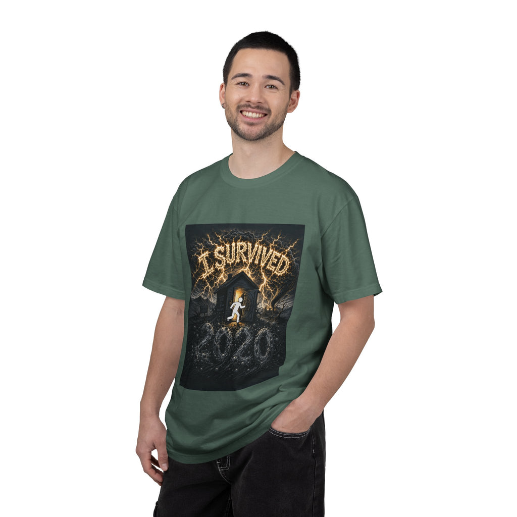 I Survived 2020 — Original Design Teaser Tee | Season 1 Premiere Drop Unisex Garment-Dyed T-shirt