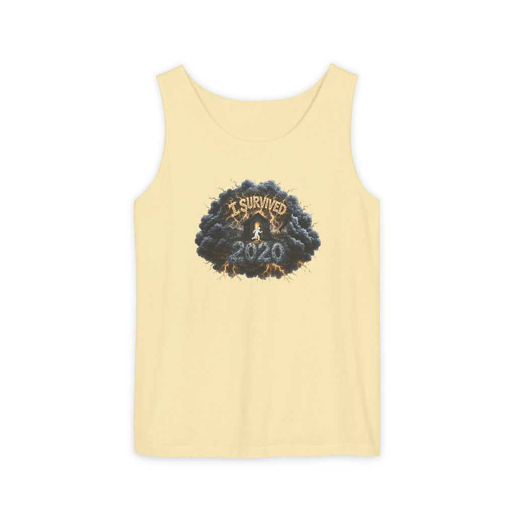 I Survived 2020 — Original PILOT Design: Director's Cut Unisex Garment-Dyed Tank Top