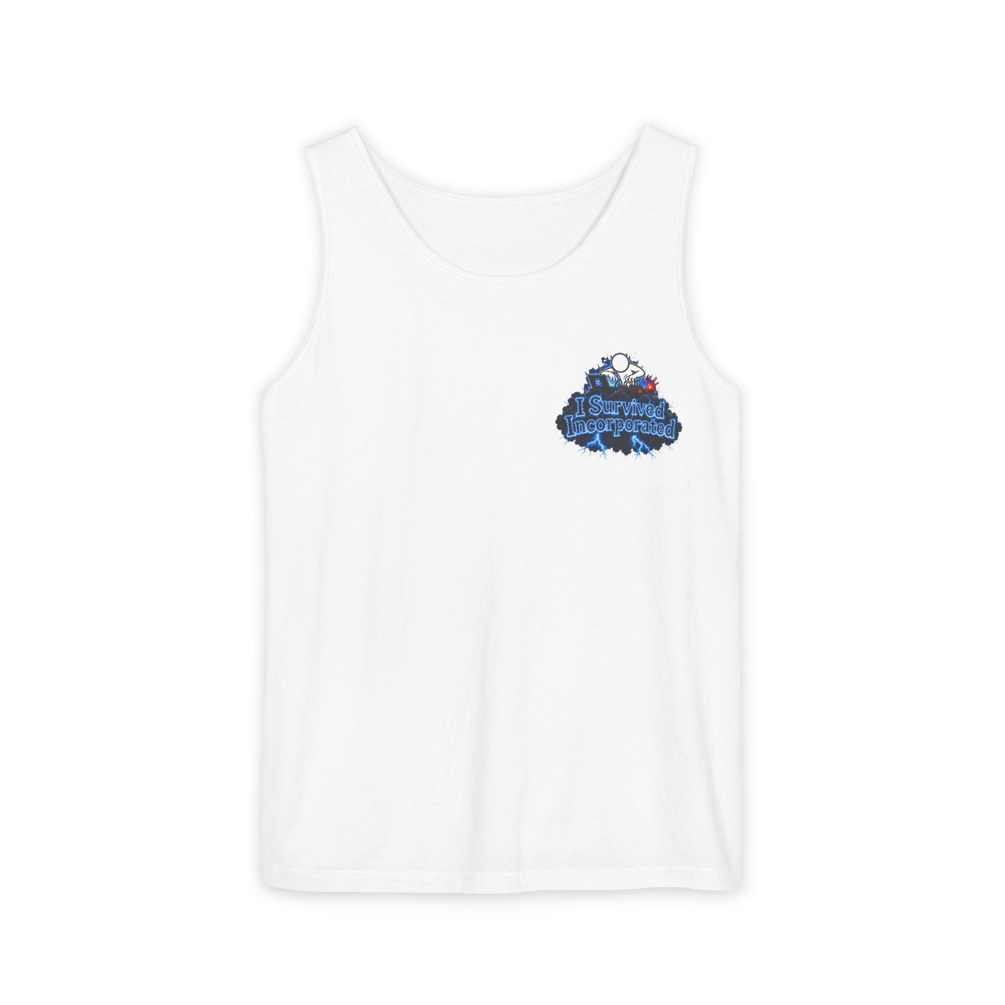 I Survived 2020 — "Please Stand By" Test Pattern Tee Lockdown Special Edition Summer Exclusive Unisex Garment-Dyed Tank Top