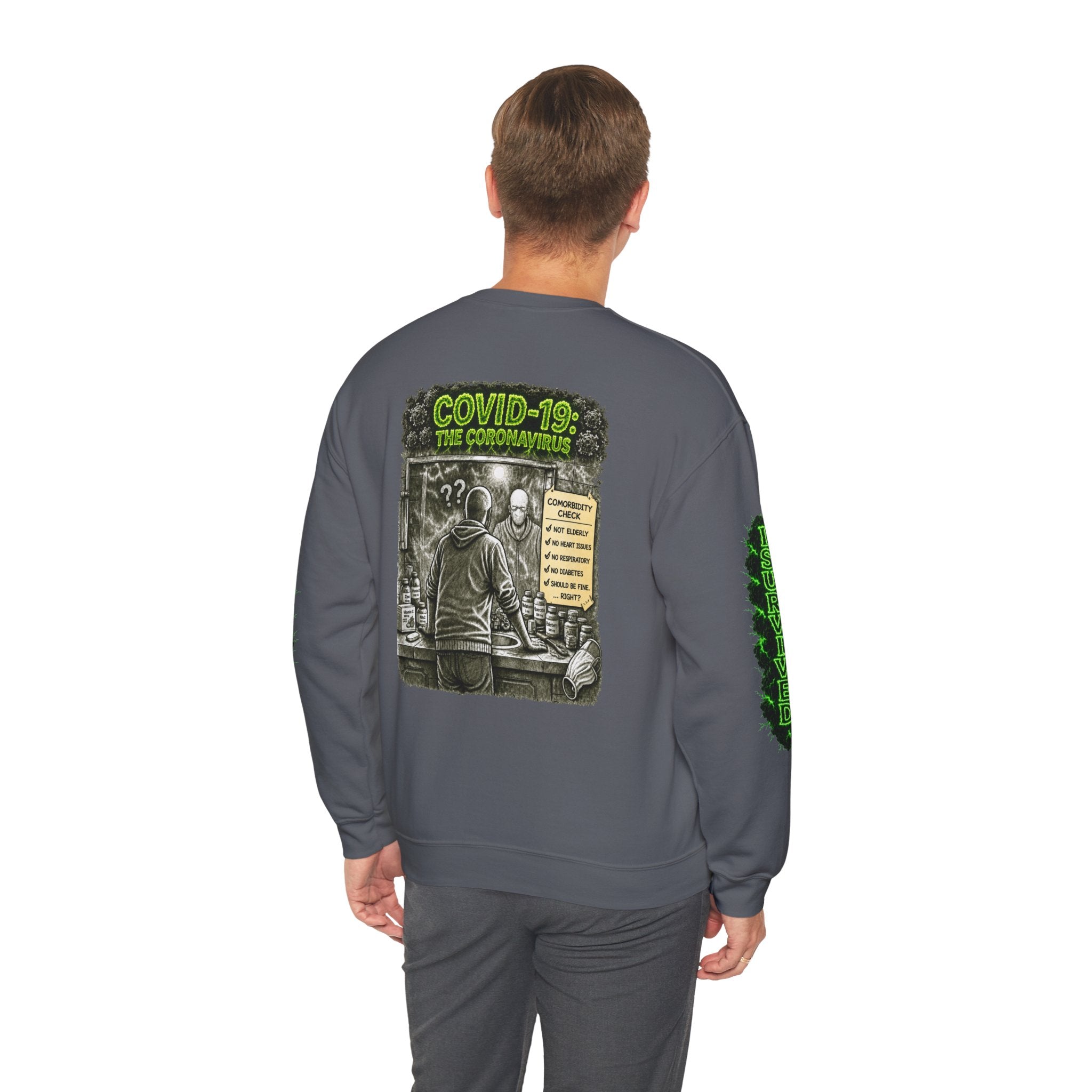 I Survived 2020 — PANDEMIC S1:E1: Director's Cut "COVID-19: The Coronavirus" Unisex Heavy Blend™ Crewneck Sweatshirt
