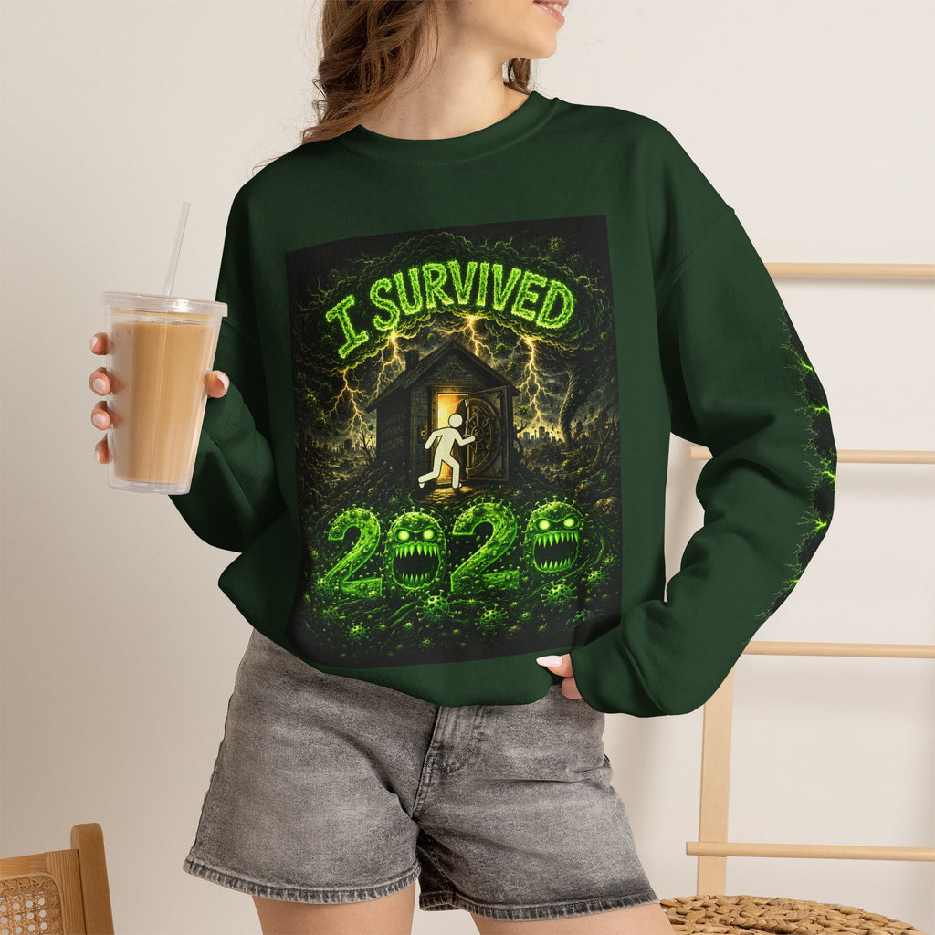 I Survived 2020 — PANDEMIC S1:E1: "COVID-19: The Coronavirus" Unisex Heavy Blend™ Crewneck Sweatshirt