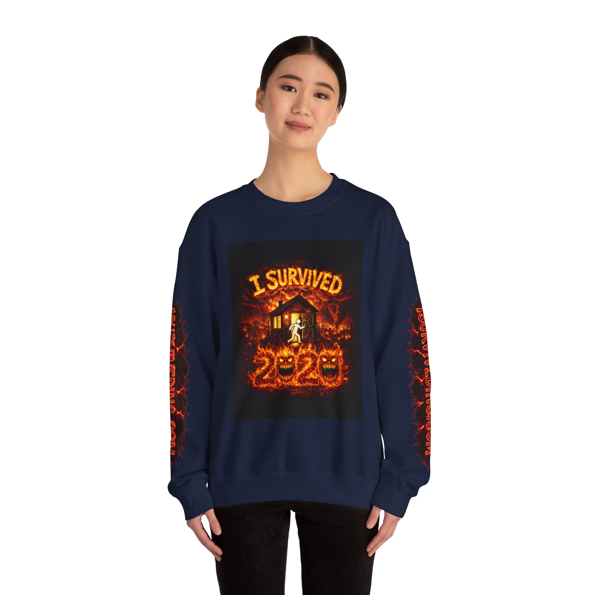 I Survived 2020 — S2:E2 "The Bobcat Fire" | Wildfire Edition Memorial Unisex Heavy Blend™ Crewneck Sweatshirt