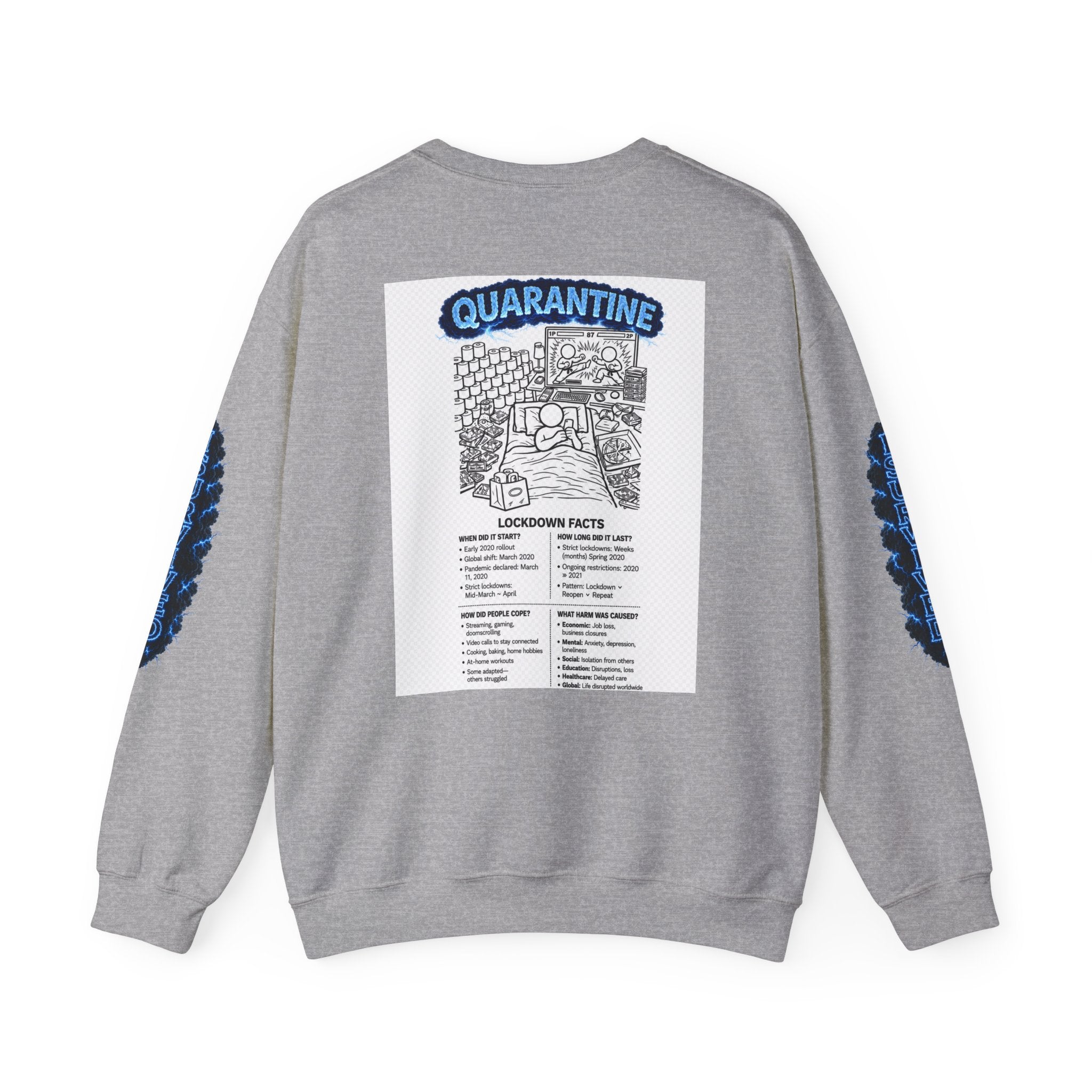 I Survived 2020 — Director's Cut S3:E1 "Quarantine" | Lockdown Edition Documentary Unisex Heavy Blend™ Crewneck Sweatshirt
