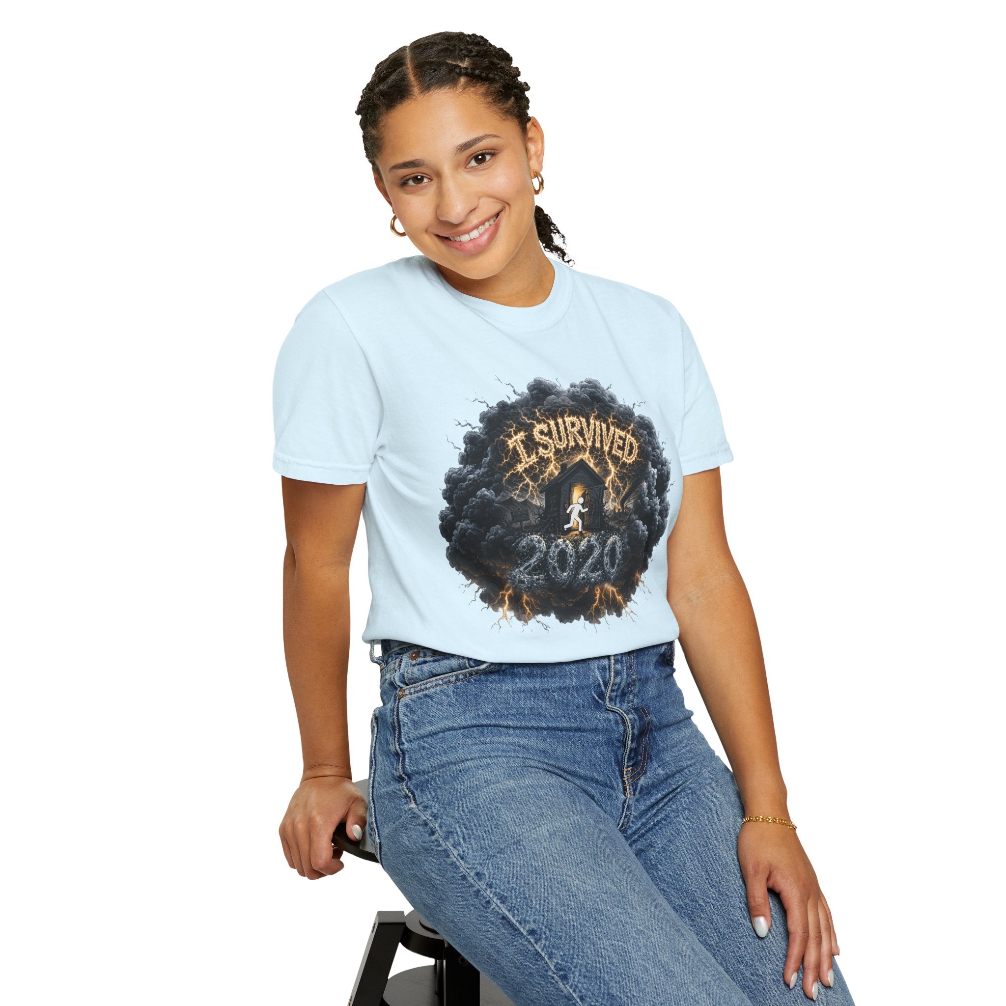 I Survived 2020 — Original Design Teaser Tee | Season 1 Premiere Drop Unisex Garment-Dyed T-shirt