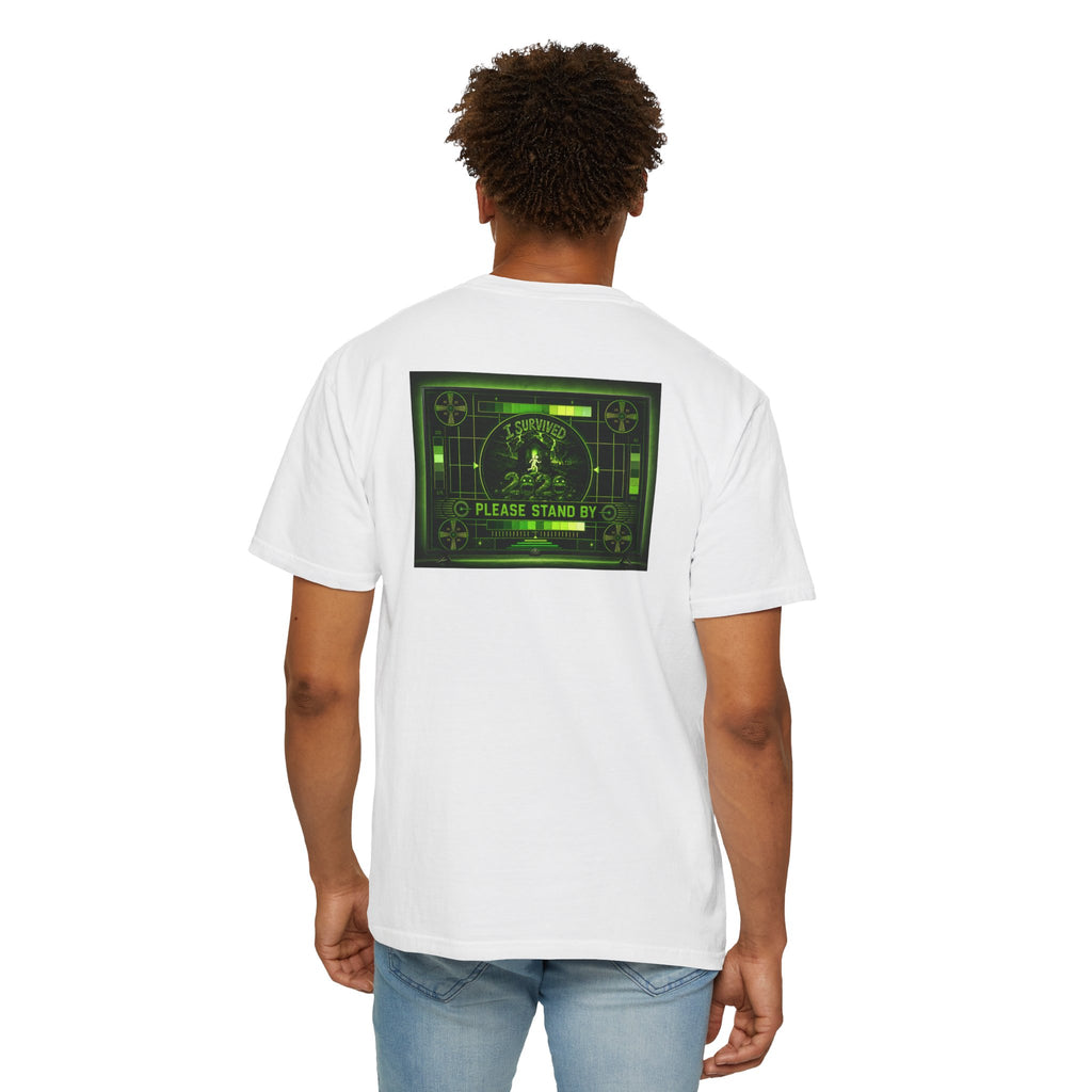 I Survived 2020 — "Please Stand By" Test Pattern Toxic Signal Tee Summer Premiere Unisex Garment-Dyed T-shirt