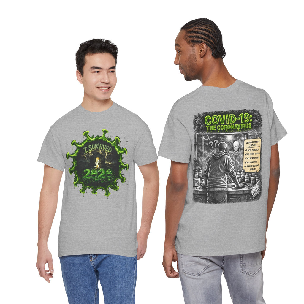 I Survived 2020 — Director's Cut S1:E1 "COVID-19: The Coronavirus" | Pandemic Edition Unisex Heavy Cotton Tee