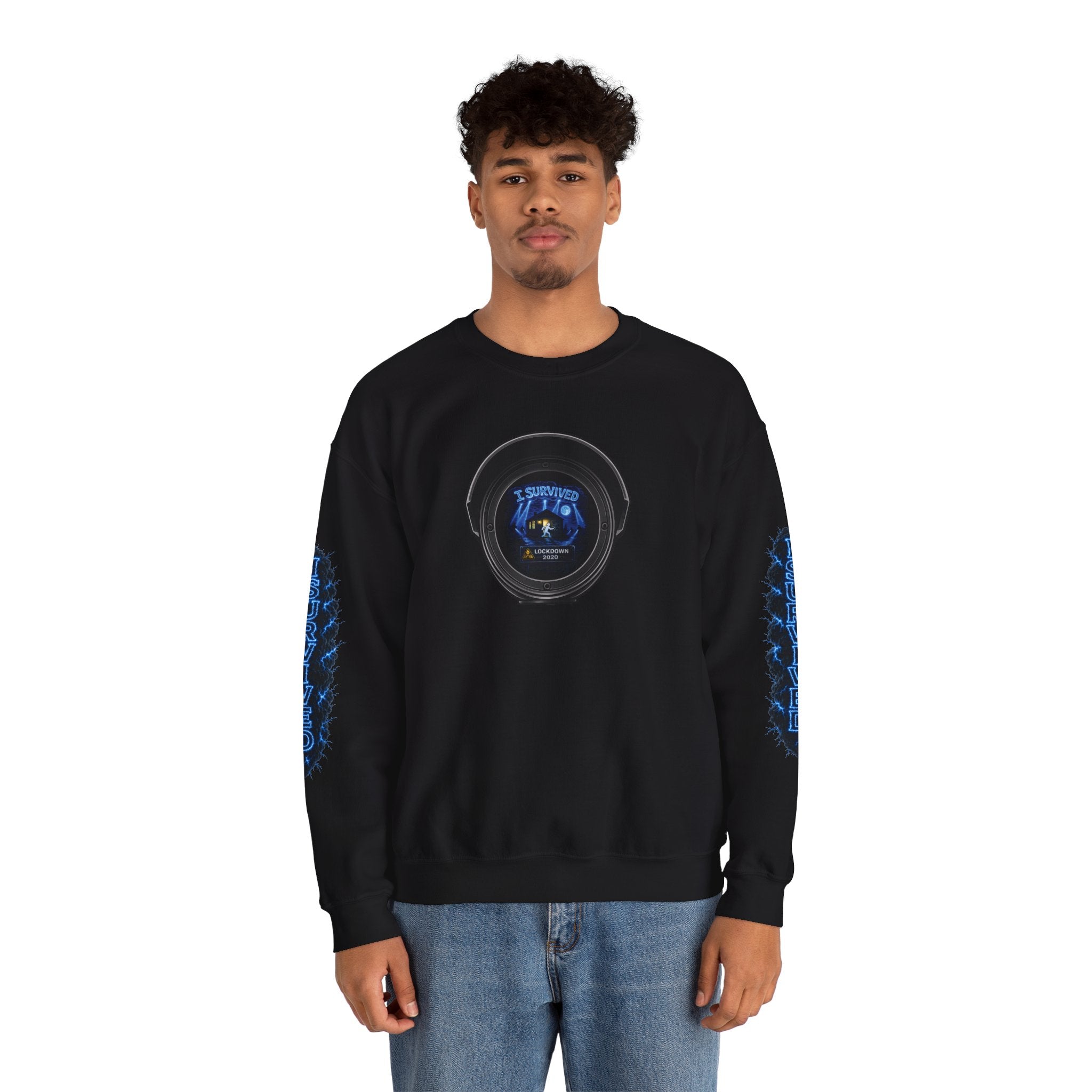 I Survived 2020 — LOCKDOWN S3:E4: Director's Cut "Working From Home" Unisex Heavy Blend™ Crewneck Sweatshirt