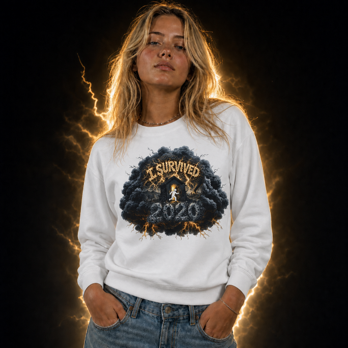 I Survived 2020 — Original PILOT Design: Director's Cut Unisex Garment-Dyed Sweatshirt