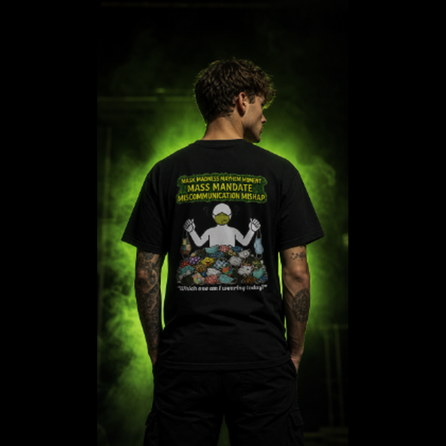 I Survived 2020 — PANDEMIC S1:E4: Director's Cut "Mask Madness" Unisex Garment-Dyed T-shirt