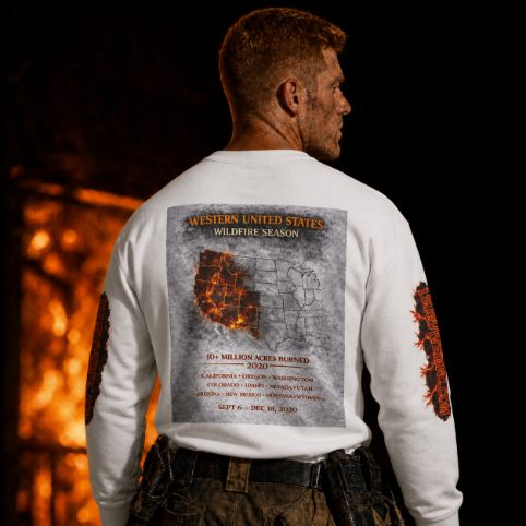 I Survived 2020 — WILDFIRES S2:E4: Director's Cut "Western U.S. Wildfire Season" Memorial Unisex Heavy Blend™ Crewneck Sweatshirt