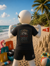I Survived 2020 — "Please Stand By" Test Pattern Tee Summer Premier Unisex Garment-Dyed Long Sleeve T-Shirt