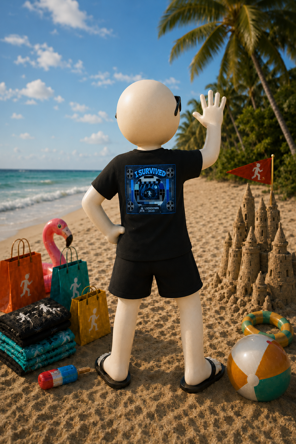 I Survived 2020 — "Please Stand By" Test Pattern Tee Lockdown Edition Summer Exclusive Unisex Softstyle T-Shirt
