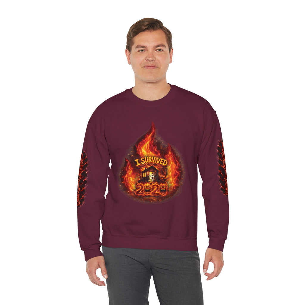 I Survived 2020 — Director's Cut S2:E3 "The California Wildfires" | Wildfire Edition Memorial Unisex Heavy Blend™ Crewneck Sweatshirt