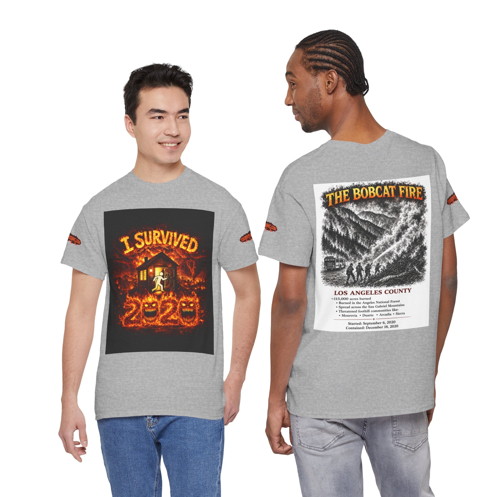 I Survived 2020 — S2:E2 "The Bobcat Fire" | Wildfire Edition Memorial Unisex Heavy Cotton Tee (SPECIAL EDITION)