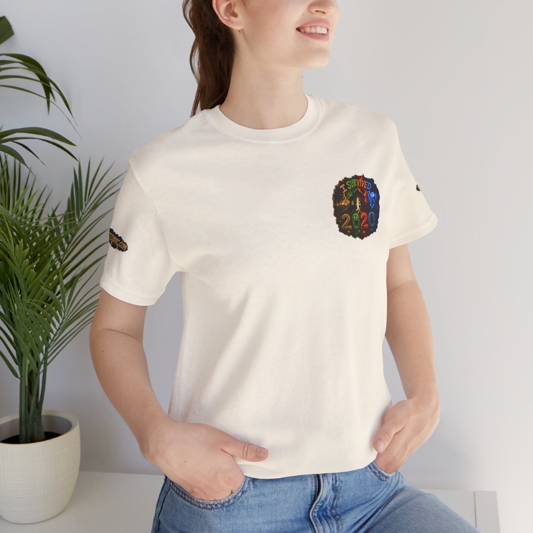 I Survived 2020 — "No Signal" Test Pattern Tee Alien Broadcast Finale Summer Premiere Unisex Jersey Short Sleeve Tee