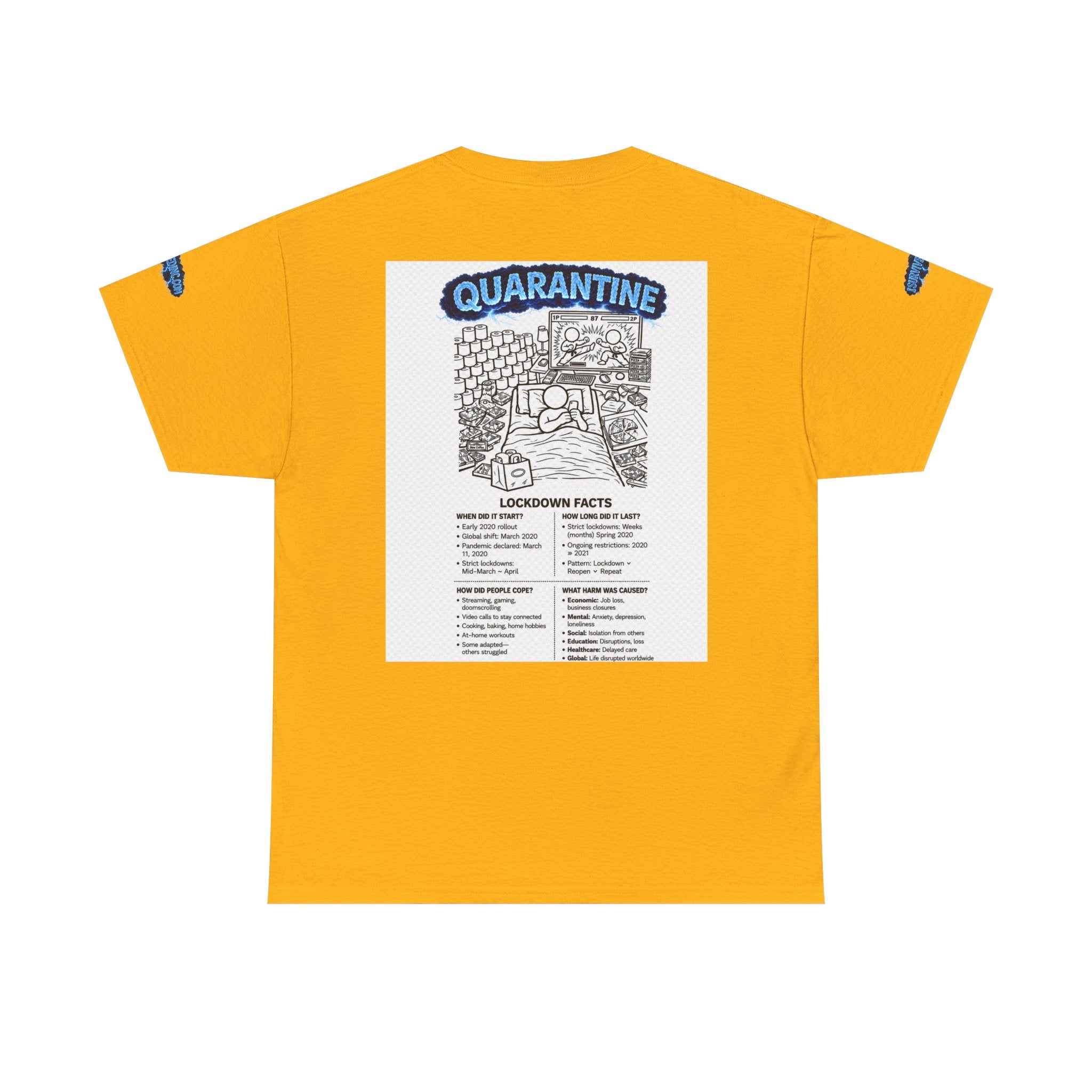 J'ai survécu à 2020 — S3:E1 « Quarantaine » | T-shirt unisexe en coton épais édition Confinement (ÉDITION SPÉCIALE)