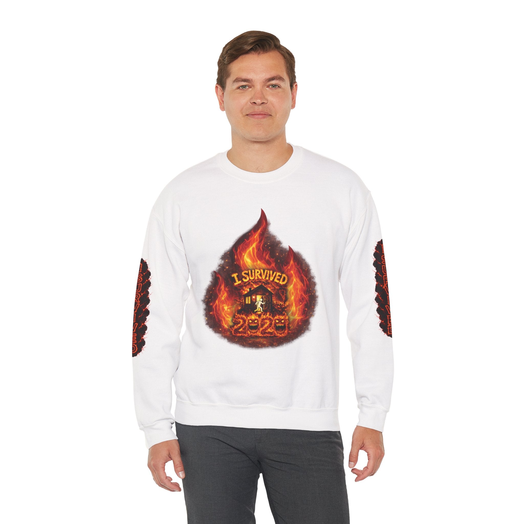 I Survived 2020 — Director's Cut S2:E3 "The California Wildfires" | Wildfire Edition Memorial Unisex Heavy Blend™ Crewneck Sweatshirt