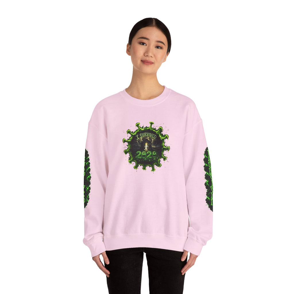 I Survived 2020 — PANDEMIC S1:E3: Director's Cut "The Jab!" Unisex Heavy Blend™ Crewneck Sweatshirt